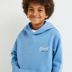 MONOPRIX LIGHT BLUE GOOD VIBES HOODIE