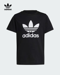 ADIDAS BLACK ADICOLOR TREFOIL T-SHIRT