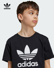 ADIDAS BLACK ADICOLOR TREFOIL T-SHIRT