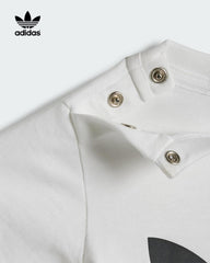 ADIDAS BLACK WHITE KIDS SHORTS TEE SET