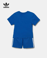 ADIDAS BLUE KIDS SHORTS TEE SET