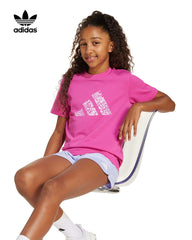 ADIDAS DARK PINK ANIMAL ESSENTIALS T-SHIRT