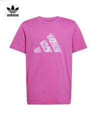 ADIDAS DARK PINK ANIMAL ESSENTIALS T-SHIRT