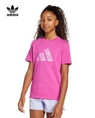 ADIDAS DARK PINK ANIMAL ESSENTIALS T-SHIRT
