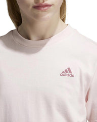 ADIDAS PINK ESSENTIALS SMALL LOGO T-SHIRT