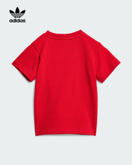 ADIDAS RED KIDS SHORTS TEE SET