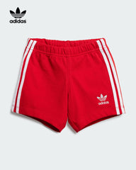 ADIDAS RED KIDS SHORTS TEE SET