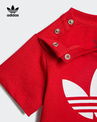 ADIDAS RED KIDS SHORTS TEE SET