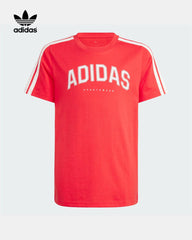 ADIDAS RED UNISEX CODES COLLEGIATE GRAPHIC T-SHIRT