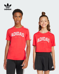 ADIDAS RED UNISEX CODES COLLEGIATE GRAPHIC T-SHIRT