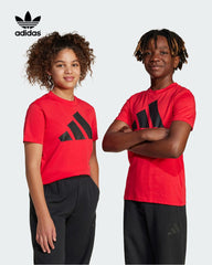 ADIDAS RED UNISEX ESSENTIALS T-SHIRT
