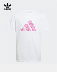 ADIDAS WHITE ANIMAL ESSENTIALS T-SHIRT