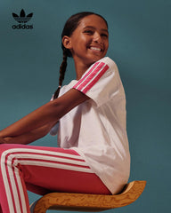 ADIDAS WHITE ESSINTIAL STRIPE SLEEVE T-SHIRT