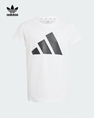 ADIDAS WHITE GIRLS ESSENTIALS T-SHIRT