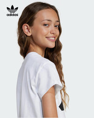 ADIDAS WHITE GIRLS ESSENTIALS T-SHIRT