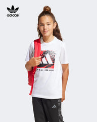 ADIDAS WHITE RED CAMO LOGO T-SHIRT