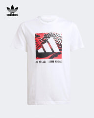 ADIDAS WHITE RED CAMO LOGO T-SHIRT