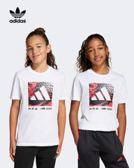 ADIDAS WHITE RED CAMO LOGO T-SHIRT