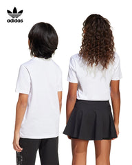 ADIDAS WHITE UNISEX CAMO LINEAR GRAPHIC T-SHIRT