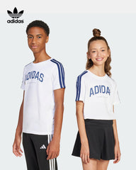 ADIDAS WHITE UNISEX CODES COLLEGIATE GRAPHIC T-SHIRT