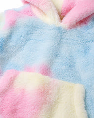 ANKO GIRLS PASTEL TIE DYE PLUSH HOODIE