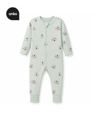 ANKO MINT GREEN KOALA PRINT ZIP UP ROMPER