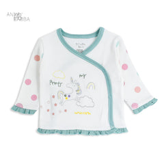 ANNA BABBA WHITE GREEN POLKA DOT UNICORN 5PCS SET