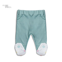 ANNA BABBA WHITE GREEN POLKA DOT UNICORN 5PCS SET