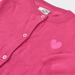ARSOLINO PINK BABY CARDIGAN FROCK STYLE