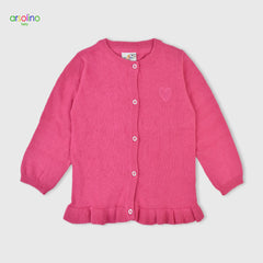 ARSOLINO PINK BABY CARDIGAN FROCK STYLE