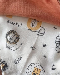 BABY 2 PACK LION PRINTED BIB SET