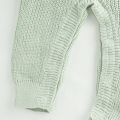 BABY BABY GREEN SLEEVE LESS KNITTED ROMPER