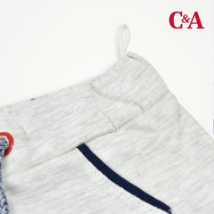 C&A BABY CLUB ASH GREY SHORTS WITH DRAWSTRINGS