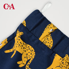 BABY CLUB NAVY LEOPARD PRINTED SHORTS