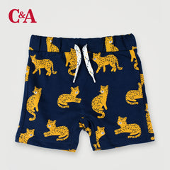 BABY CLUB NAVY LEOPARD PRINTED SHORTS