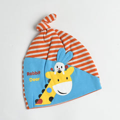 BABY KIDS ORANGE DEER RABBIT CAP