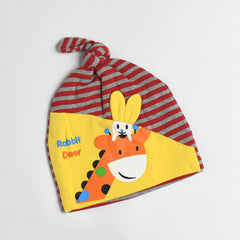 BABY KIDS RED DEER RABBIT CAP