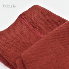 BABY TU MAROON COTTON RICH TIGHTS