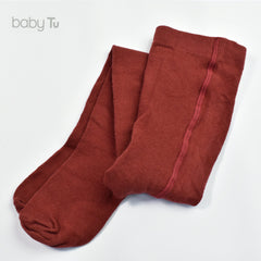 BABY TU MAROON COTTON RICH TIGHTS