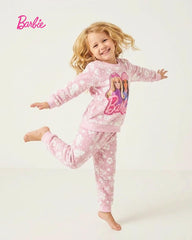 BARBIE PINK PRINTED PYJAMA 2 PCS SET