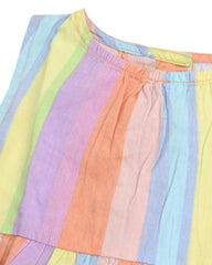 BE YOU MULTICOLOR STRIPED TOP WITH SHORT SET