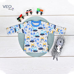 VEO BABY BLUE PRINTED 2 PCS BODYSUIT
