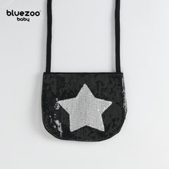 BLUEZOO BLACK WHITE STAR SEQUINED MINI PURSE