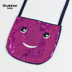 BLUEZOO DARK PINK SMILEY SEQUINED MINI PURSE