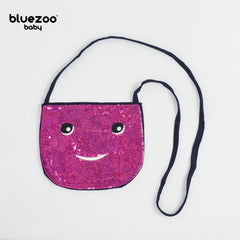 BLUEZOO DARK PINK SMILEY SEQUINED MINI PURSE