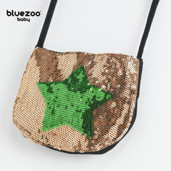BLUEZOO GOLDEN GREEN STAR SEQUINED MINI PURSE
