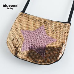 BLUEZOO GOLDEN PINK STAR SEQUINED MINI PURSE