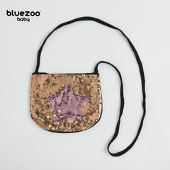 BLUEZOO GOLDEN PINK STAR SEQUINED MINI PURSE
