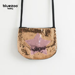 BLUEZOO GOLDEN PINK STAR SEQUINED MINI PURSE