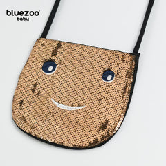 BLUEZOO GOLDEN SMILEY SEQUINED MINI PURSE